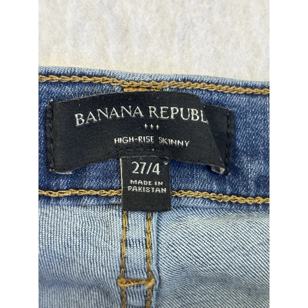 Banana Republic Women's 27/4 High Rise Sexy Skinny Jeans Button Fly Baddie Urban